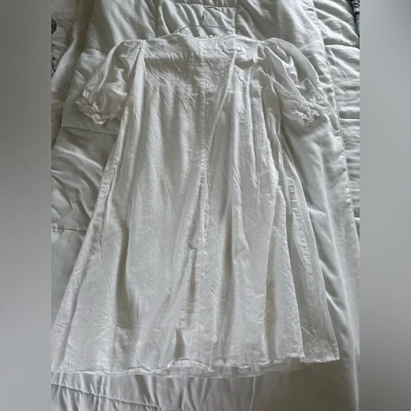 Reformation Ivory Ruffled Blouse